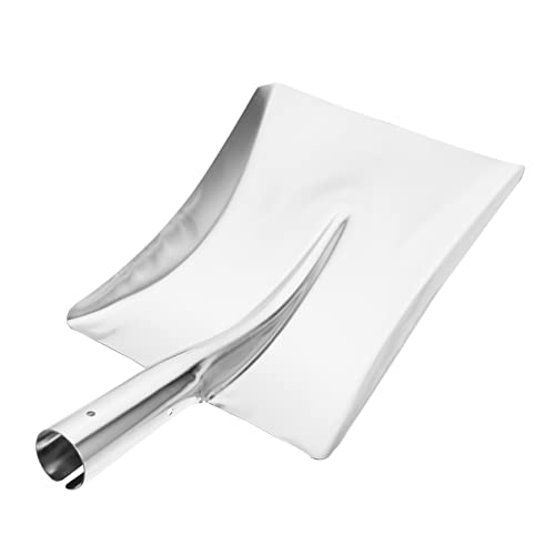 Kisangel Pala De Limpieza De Acero Inoxidable Cuadrada para Nieve y Basura Exterior, Pala Resistente Sin Óxido para Jardín y Uso Doméstico, Herramienta Duradera para Empujar Nieve