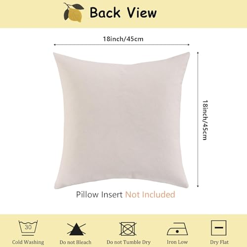 Housse de coussin brodée de qualité supérieure 45x45 cm pour canapé chic rustique - 5
