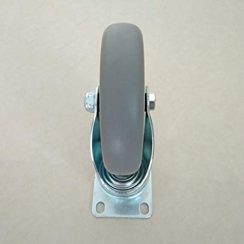 Ruedas de Servicio Pesado 5 Medianas Pulgadas sintético Vientián la Rueda Doble Eje de Caucho Gris Universal de la Carretilla (Dimensioni : 5 Inch)