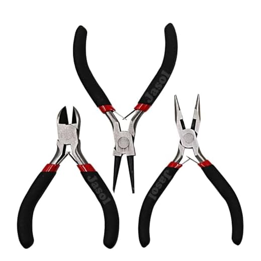 Jewellery Making Pliers Set – 3pcs Flat Nose, Round Nose & Side Cutter | DIY Beading Tools Kit for Crafts, Wire Wrapping, Jewellery Repair & Supplies – Comfortable Grip, Professional Tool Set