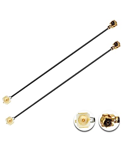 Vecys 2PCS U.F.L1 Male to U.F.L1 Female Cable 10" /25CM 1.13mm Low-Loss Extension Cable, Copper