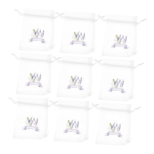 Cabilock 20pcs Empty Lavender Sachet Bags Mesh Drawstring Gauze Pouches for Organizing Herbs Dried Flowers and Accessories Reusable Storage for Home and Closet Freshening