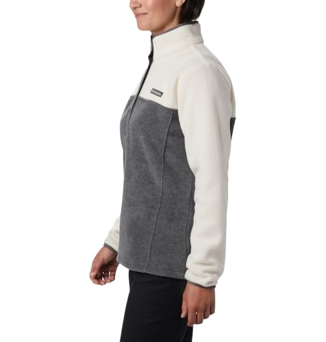 Image of Columbia Womens Benton Springs Half Snap II Pull Over Fleece Jacket, Dark Stone /Canoe /Vintage Blue, 3X