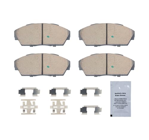 Image of HUSCH D409 Front Ceramic Brake Pads Kit Fit For Acura Legend 1986-1990, For Acura Integra 1990-1993, For Honda Prelude 1988-1990, For Honda Civic 1993