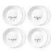 Corelle Chip Resistant 8 Pack Appetizer Plates, 8-Piece, Sentiments