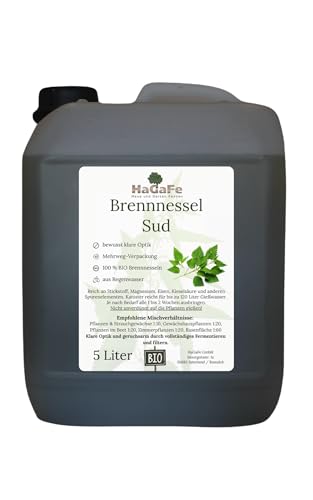 HaGaFe BIO Brennnessel Sud 5 Liter Brennnesseljauche Brennnesseldünger klare Jauche (5 Liter)