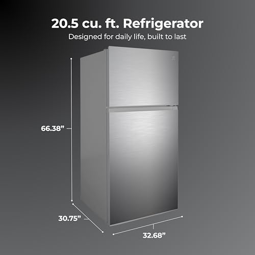 Kenmore 33 in. 20.5 cu. ft. Capacity Refrigerator/Freezer with Full-Width Adjustable Glass Shelving, Humidity Control Crispers, ENERGY STAR Certified, Fingerprint Resistant Stainless Steel on Fridge.com