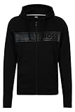 BOSS - Polo en piqué de coton avec logo imprimé - Bleu foncé