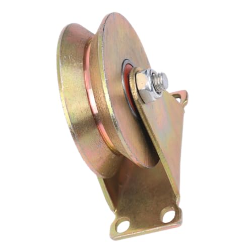 GLEAVI Industrial Grade Ceiling Mount Pulley 4 Inch V-Shaped Bracket Cable Pulley Wheel