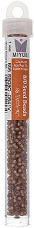 Miyuki 8/0 Japanese Glass Seed Beads 22gms SB641 in Rose Bronze S/L Dyed