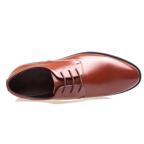 Shoes Dress Oxford for Men, Lace Up Pointed Toe Leather Office Shoes Elegant Loafers Luxury Oxford2