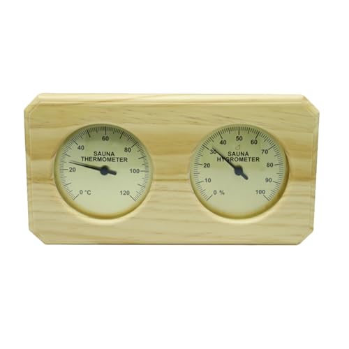 Fuhjythy Sauna Thermometer Fahrenheit Hygrometer Gauge 2In1 Indoor Home Sauna Thermostat,for Traditional Sauna, or Outside