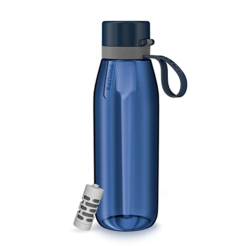 PHILIPS Filtered Water Bottle, BPA-Free Tritan, Travel Portable 36oz Blue - image 1
