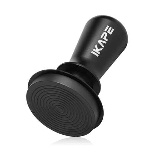 IKAPE 49mm Espresso Tamper, Premium Barista Coffee Tamper with Calibrated Spring Loaded, 100% Flat Stainless Steel Base Tamper for Espresso Machine
