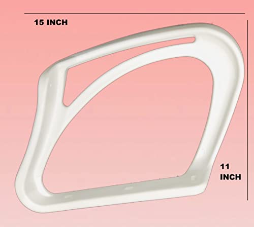 Image of GOYALSON Office Chair Visitor revolving Chair Spare Parts Accessories Net Back with nut Bolts and Key fit to Every Chair (White, Chair Handle Set)