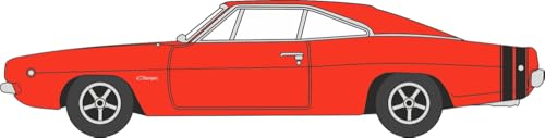 Oxford Diecast Dodge Charger 1968 1:87 Rojo miniatura 7