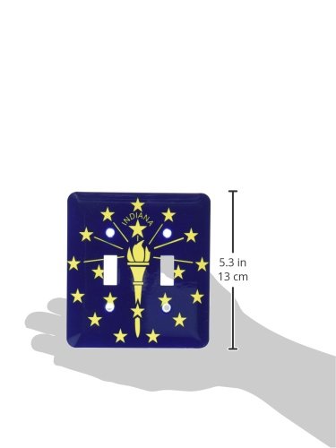 Interrupteur à bascule double drapeau de l Indiana 3dRose imprimé graphique de haute précision