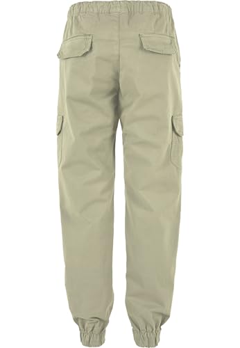 Urban Classics Damen High Waist Cargo Jogging Pants – Jogginghose im Regular Fit mit hohem Bund, Cargotaschen mit Knopfverschluss, Baumwolle mit Stretch für Streetwear und Freizeit,Summerolive,M