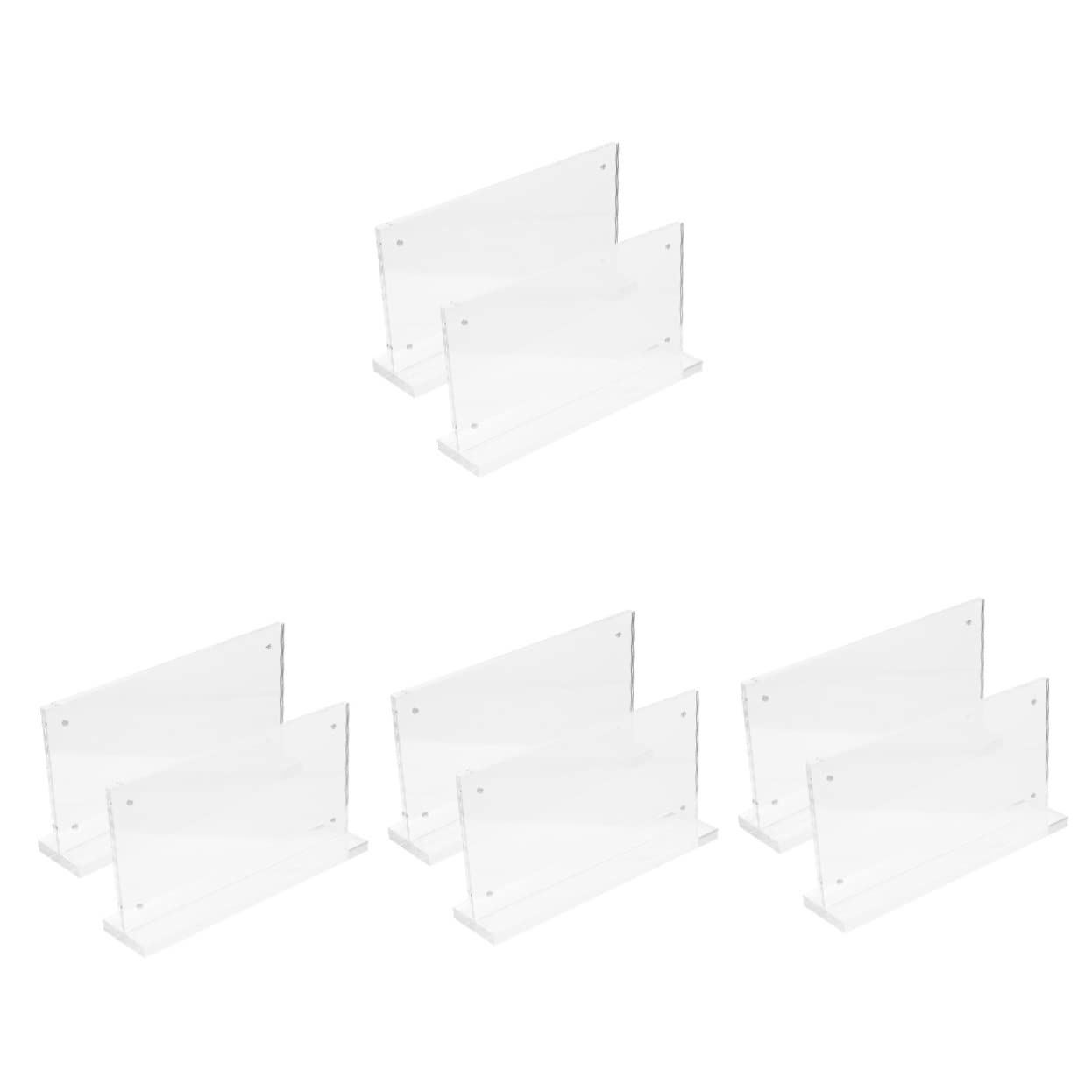 DOITOOL 8 Stück Magnetischer Acryl Display Stand Doppelseitig Transparente Preisschildhalter Stabile Tischaufsteller mit Rundem für Büro Restaurant und Produktpräsentation