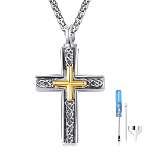 Collier urne funéraire en argent 925 PRAYMOS pendentif de crémation souvenir