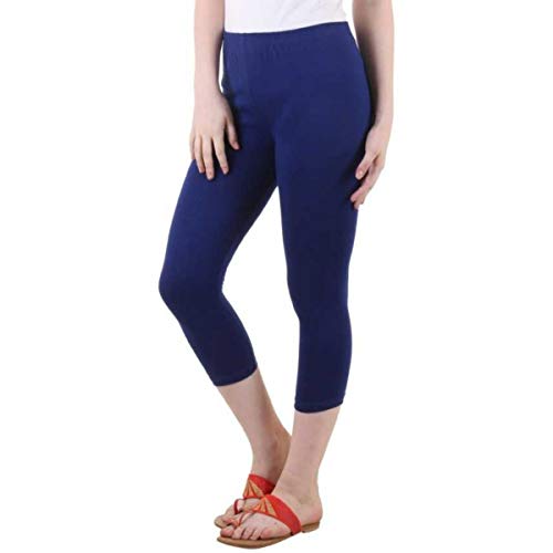 Image of PI World Women's Calf Length Cropped Leggings Cotton Lycra Fabric Slim Fit 3 /4th | Pants