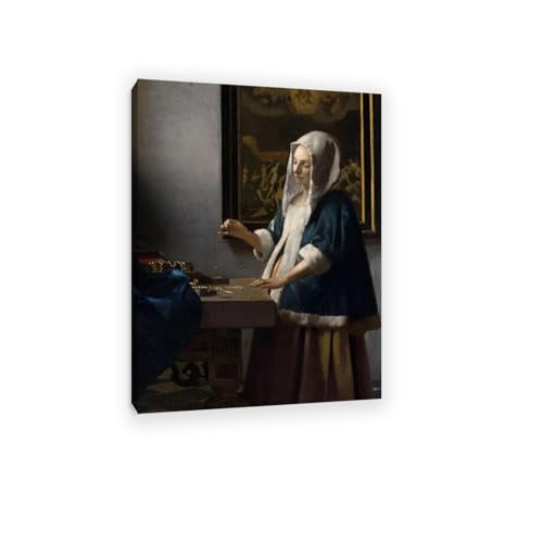 Impression Vermeer Toile Art Mural 55x40cm Affiche Peintre Pays-Bas Cadre Intérieur Salon