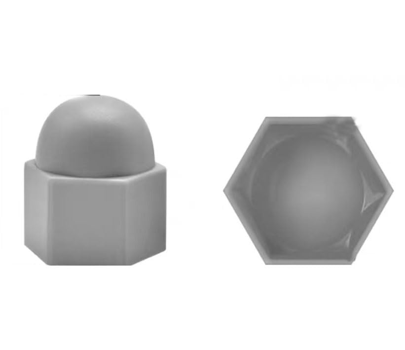 Rubber Pipe Cover,Plug Hole,Hex Nut,Pack of 10 Bolt Dome Cap,M32~M70 Plastic Protection Covers for Hexagon Screws, Bolts(White,M42*65 * 78mm)