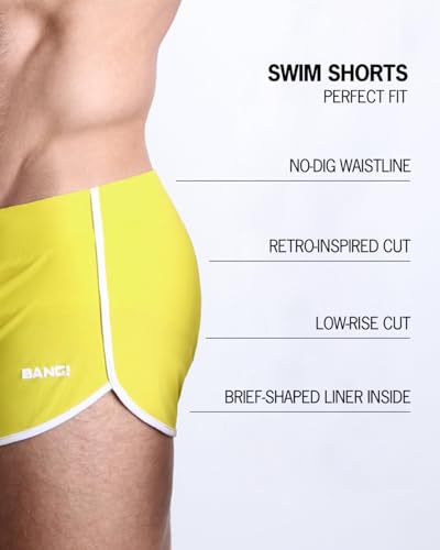 Bang Men's Swimwear - Swim Shorts - Sexy Fit Swimsuit Retro Swimsuit Trunks3