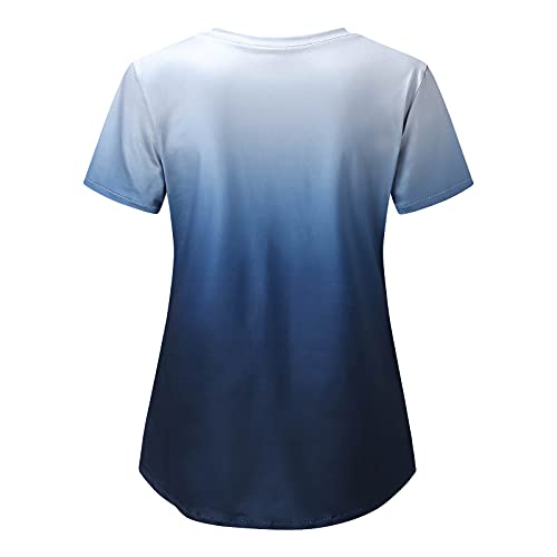 Kasacks dames verzorging slip-case V-hals zakken kleurverloop sliphemd verzorgingsshirt werkuniform tuniek top T-shirt blouse damesblouses tops - Image 3
