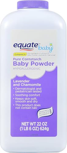 Lavender and Chamomile Pure Cornstarch Baby Powder (Pack 1-22 oz)