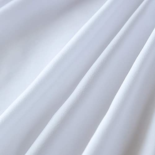 KONO Bedding Fitted Sheet - Brushed Microfibre Fitted Sheet - 30 cm Deep Pocket (White, 180 x 200 cm), BS-3 180 WE - Image 3