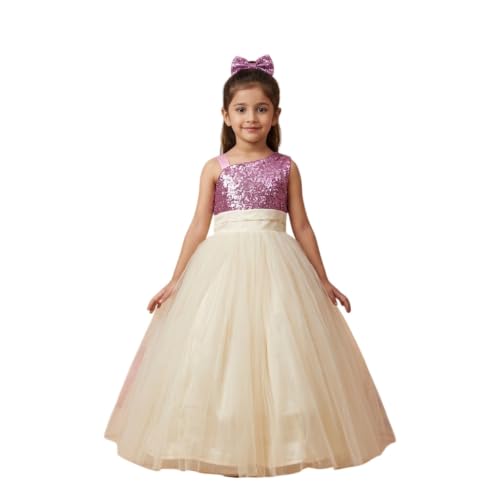 Image of SOFYANA Satin Formal Special Occasion Dress for A Young Girl Dressy Children's Wear Frock