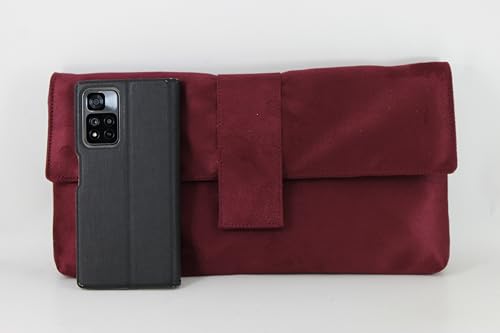 Pochette daim bordeaux Loni pour vos sorties et soirées chic - 6