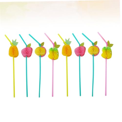 Pitillos desechables coloridos 3D 24 pcs plástico fiesta miniatura 4
