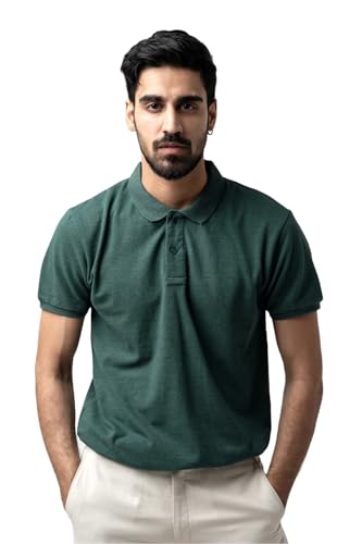 Image of Men's & Boys' Pure Cotton Polo T-Shirt - Half Sleeves, Regular Fit, Solid Plain Classic Polo Collar | Casual & Sportswear