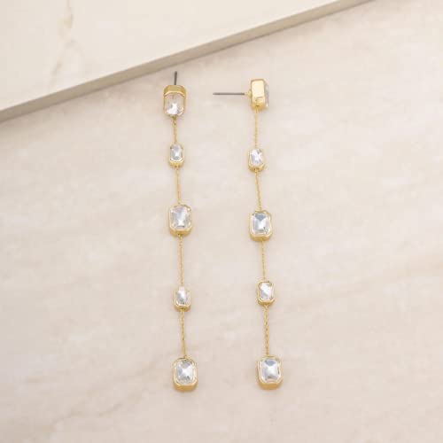 Ettika Gold Earrings for Women. Birthstone Gifts For Women. Iconic Crystal 18k Gold or Rhodium Plated Drop Earrings. Jewelry4