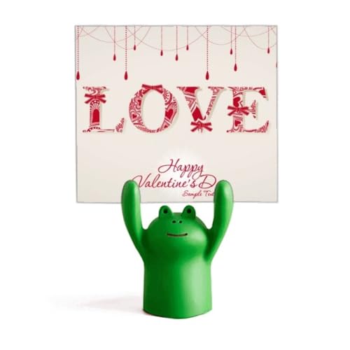Porte-mémo Happy Valentine's Day grenouille rouge pour petits mots doux