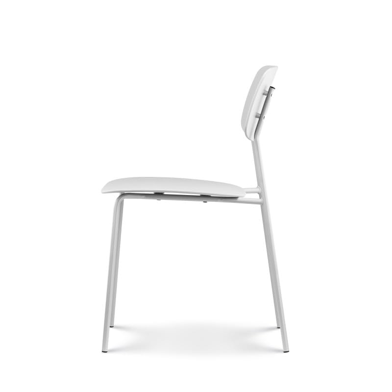 Kosmi 4er-Set skandinavischer Stühle mit minimalistischem Design in Weiß