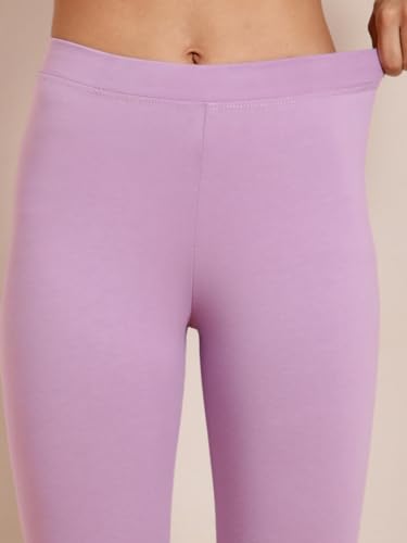 Image of TWIN BIRDS Super Stretchable Cotton Elasthane Fabric Ankle Length Leggings for Women