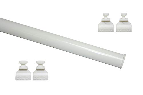GARDINIA Unterprofil zum Klipsen für Flächenvorhänge, Inklusive Klebestreifen, Aluminium, 60 cm, Weiß GARDINIA Unterprofil zum Klipsen für Flächenvorhänge, Inklusive Klebestreifen, Aluminium, 60 cm, Weiß