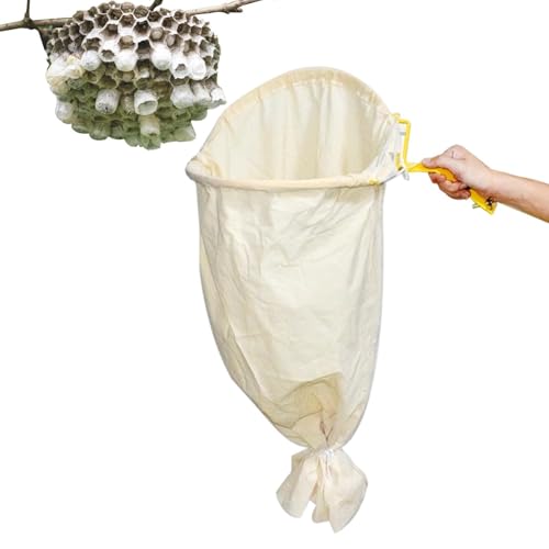 13,78 Pouces Catcher D'abeilles Net | Piège À Essaim Patcher Portable Cage Catcher Avec Base Verrouillable, Outils De Collecte D'abeilles Pour L'apiculteur Extérieur, Fournitures De Sacs Télescopiques