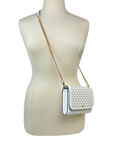 Tory Burch Women's Emerson Chain Wallet Crossbody/Clutch Bag (Optic White)4