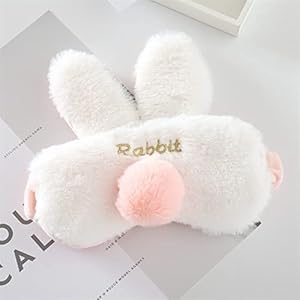 Sleep mask Pluche Animal Eye Cover Slapen Masker Oogschaduw Bandage Blinddoek Konijn Winter Nap Geschikt voor Reizen…