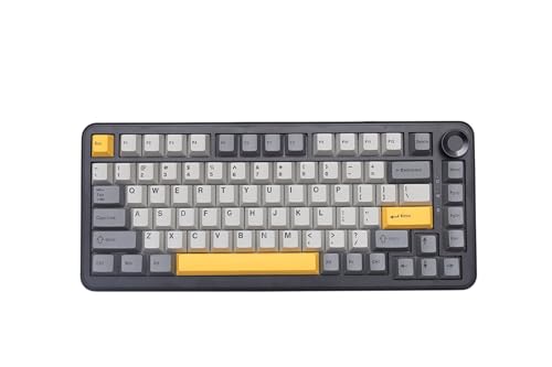 Image of URX x AJAZZ AK820 MAX Plus Mechanical Keyboard | 75% Wireless Gaming Keyboard RGB Backlit | Bluetooth 5.0, USB-C, 2.4GHz | Hot Swappable Switches | 8000mAh Battery | Starry Night Grey