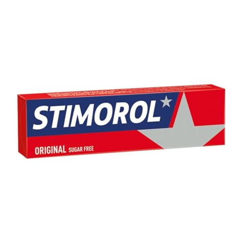 Stimorol chicle sin azúcar, sabor original menta y reglisse (caja de 30 paquetes)