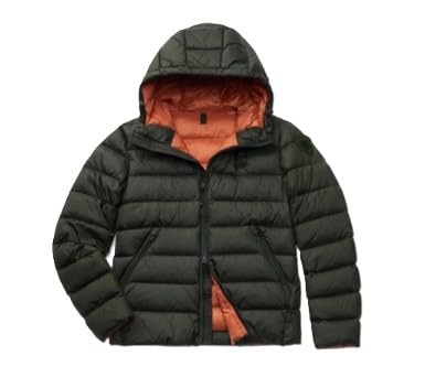 Blauer Acton 03086 - Chaqueta de plumón corto para hombre, nailon, color negro, 678CZ VERDONE int. naranja, XXL