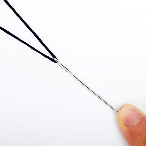 image for Eoehro Large Eye Blunt Needles, 9Pcs Stainless Steel Yarn Knitting Nee