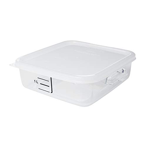 Rubbermaid Commercial Products FG650900WHT Large Lid For 2/4/6/8 Qt. Plastic Space Saving Square Food Storage Container thumb #1