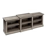 ROCKPOINT 70inch Classical TV Stand Storage Media Console Entertainment Center for TVs up to 80,Grey Wash
