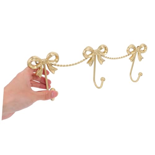 Crochets muraux dorés métalliques de luxe motif nœud de créateur